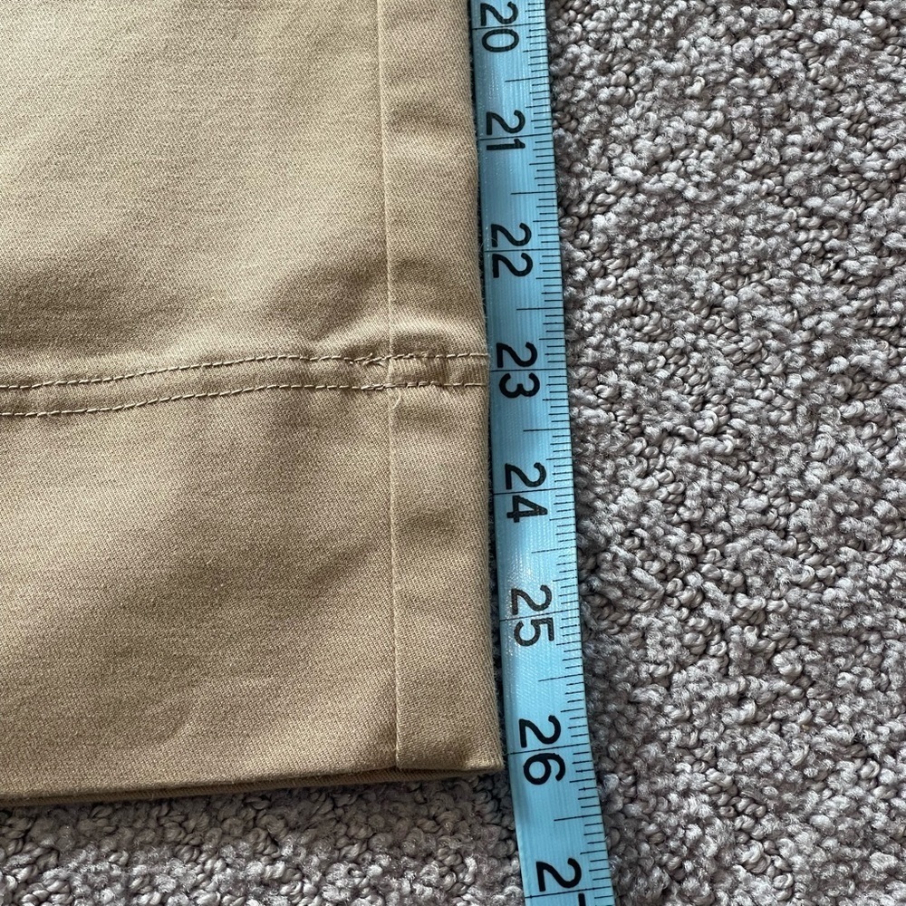 Gant Women's Tan Wide-Leg Cropped Pants, US Size 8, Cotton Blend, Classic Khaki - Picture 12 of 16